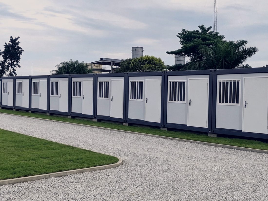 Modular units on site